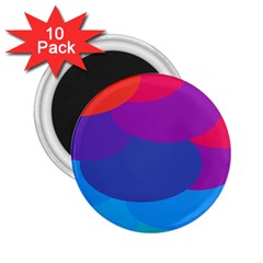 Circles Colorful Balloon Circle Purple Blue Red Orange 2 25  Magnets (10 Pack)  by Mariart