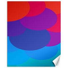 Circles Colorful Balloon Circle Purple Blue Red Orange Canvas 16  X 20   by Mariart