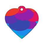 Circles Colorful Balloon Circle Purple Blue Red Orange Dog Tag Heart (Two Sides) Front