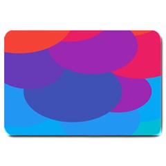 Circles Colorful Balloon Circle Purple Blue Red Orange Large Doormat  by Mariart