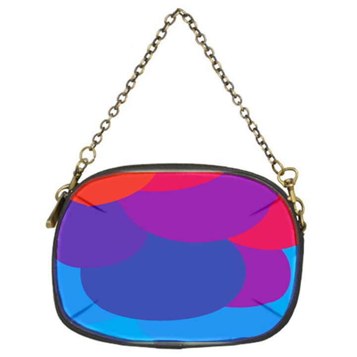 Circles Colorful Balloon Circle Purple Blue Red Orange Chain Purses (Two Sides) 