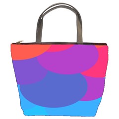 Circles Colorful Balloon Circle Purple Blue Red Orange Bucket Bags by Mariart