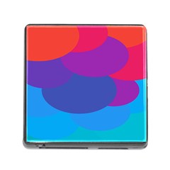 Circles Colorful Balloon Circle Purple Blue Red Orange Memory Card Reader (square) by Mariart