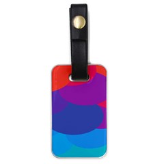 Circles Colorful Balloon Circle Purple Blue Red Orange Luggage Tags (one Side)  by Mariart