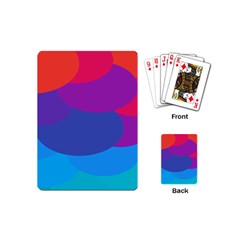 Circles Colorful Balloon Circle Purple Blue Red Orange Playing Cards (mini) 