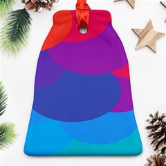 Circles Colorful Balloon Circle Purple Blue Red Orange Bell Ornament (two Sides) by Mariart