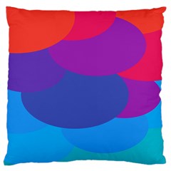 Circles Colorful Balloon Circle Purple Blue Red Orange Large Cushion Case (one Side) by Mariart