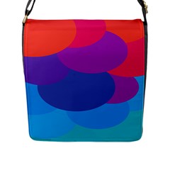 Circles Colorful Balloon Circle Purple Blue Red Orange Flap Messenger Bag (l)  by Mariart