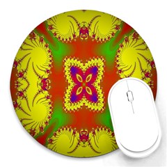 Digital Color Ornament Round Mousepads by Nexatart