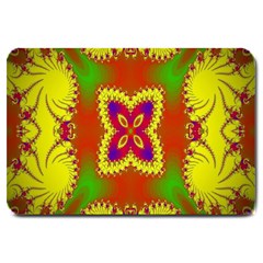 Digital Color Ornament Large Doormat  by Nexatart