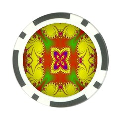 Digital Color Ornament Poker Chip Card Guard by Nexatart