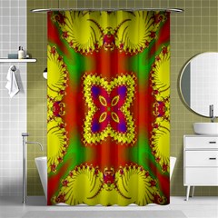 Digital Color Ornament Shower Curtain 48  X 72  (small)  by Nexatart