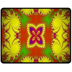 Digital Color Ornament Double Sided Fleece Blanket (medium)  by Nexatart