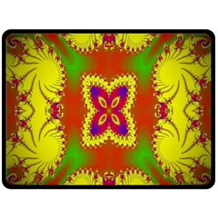 Digital Color Ornament Double Sided Fleece Blanket (large)  by Nexatart