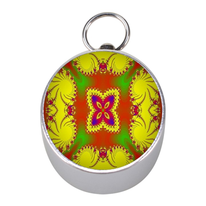 Digital Color Ornament Mini Silver Compasses