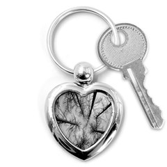 Trees Without Leaves Key Chains (heart)  by Nexatart