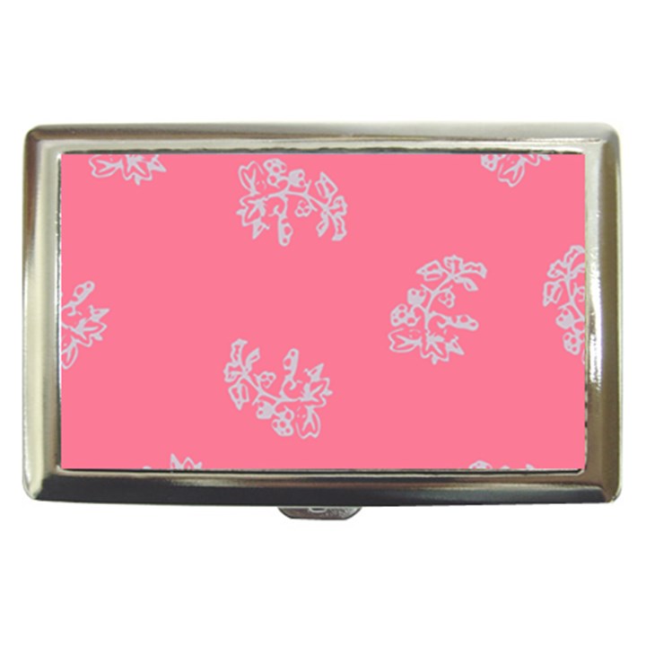 Branch Berries Seamless Red Grey Pink Cigarette Money Cases