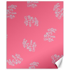 Branch Berries Seamless Red Grey Pink Canvas 8  X 10  by Mariart