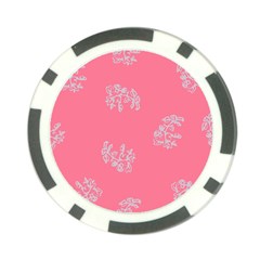 Branch Berries Seamless Red Grey Pink Poker Chip Card Guard by Mariart