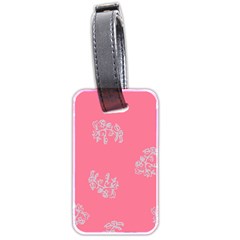 Branch Berries Seamless Red Grey Pink Luggage Tags (two Sides) by Mariart