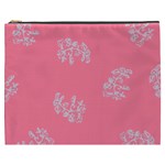 Branch Berries Seamless Red Grey Pink Cosmetic Bag (XXXL)  Front