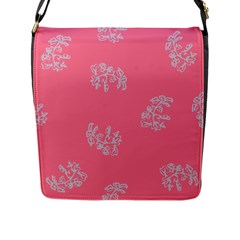 Branch Berries Seamless Red Grey Pink Flap Messenger Bag (l)  by Mariart