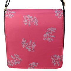 Branch Berries Seamless Red Grey Pink Flap Messenger Bag (s) by Mariart