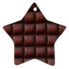 Red Cell Leather Retro Car Seat Textures Ornament (star) by Nexatart