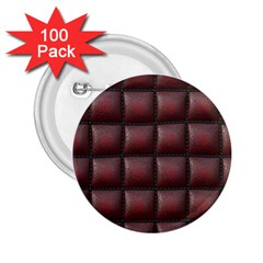 Red Cell Leather Retro Car Seat Textures 2 25  Buttons (100 Pack)  by Nexatart