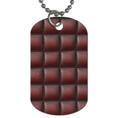 Red Cell Leather Retro Car Seat Textures Dog Tag (one Side) by Nexatart