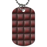 Red Cell Leather Retro Car Seat Textures Dog Tag (One Side) Front