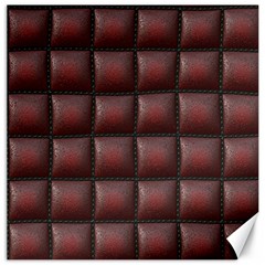 Red Cell Leather Retro Car Seat Textures Canvas 12  X 12   by Nexatart