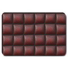 Red Cell Leather Retro Car Seat Textures Large Doormat  by Nexatart