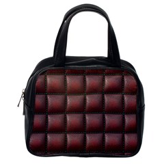 Red Cell Leather Retro Car Seat Textures Classic Handbags (one Side) by Nexatart