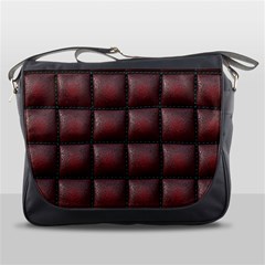 Red Cell Leather Retro Car Seat Textures Messenger Bags by Nexatart