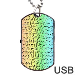 A Creative Colorful Background Dog Tag Usb Flash (two Sides) by Nexatart