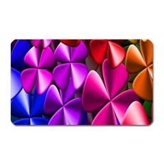 Colorful Flower Floral Rainbow Magnet (rectangular)