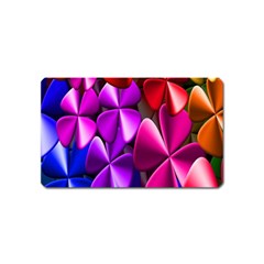 Colorful Flower Floral Rainbow Magnet (name Card)