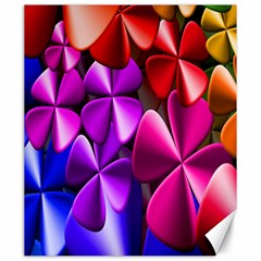 Colorful Flower Floral Rainbow Canvas 20  X 24   by Mariart