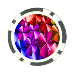 Colorful Flower Floral Rainbow Poker Chip Card Guard (10 Pack) by Mariart