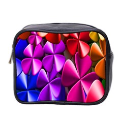 Colorful Flower Floral Rainbow Mini Toiletries Bag 2-side by Mariart