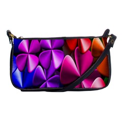 Colorful Flower Floral Rainbow Shoulder Clutch Bags by Mariart