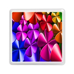 Colorful Flower Floral Rainbow Memory Card Reader (square)  by Mariart