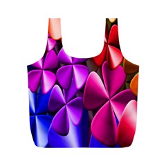 Colorful Flower Floral Rainbow Full Print Recycle Bags (m)  by Mariart