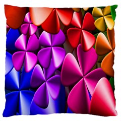 Colorful Flower Floral Rainbow Standard Flano Cushion Case (one Side) by Mariart