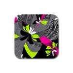 Abstract Illustration Nameless Fantasy Rubber Square Coaster (4 pack)  Front