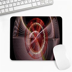 Fractal Fabric Ball Isolated On Black Background Large Mousepads by Nexatart