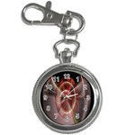 Fractal Fabric Ball Isolated On Black Background Key Chain Watches Front