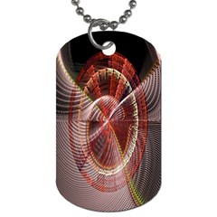 Fractal Fabric Ball Isolated On Black Background Dog Tag (one Side) by Nexatart