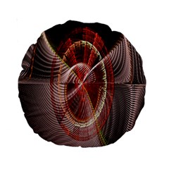 Fractal Fabric Ball Isolated On Black Background Standard 15  Premium Round Cushions by Nexatart